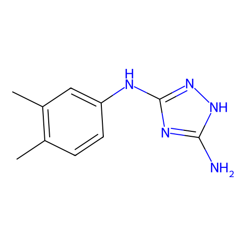 N5-(3,4-Dimethylphenyl)-1H-1,2,4-triazole-3,5-diamine structure