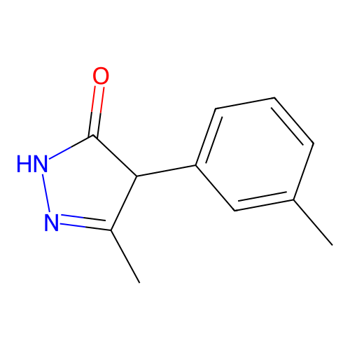2,4-Dihydro-5-methyl-4-(3-methylphenyl)-3H-pyrazol-3-one structure