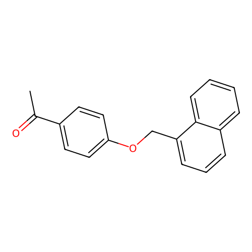 1-[4-(1-Naphthylmethoxy)phenyl]-1-ethanone structure