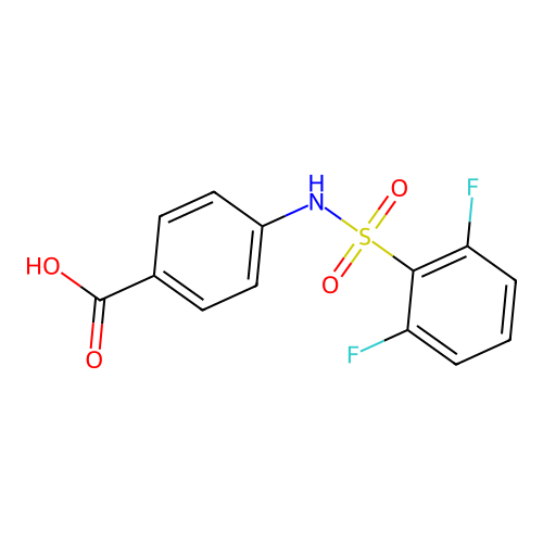 4-((2,6-Difluorophenyl)sulfonamido)benzoic acid structure