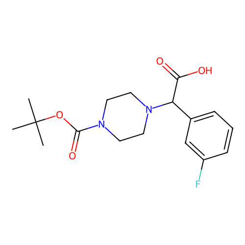 2-(4-Boc-piperazinyl)-2-(3-fluorophenyl)acetic acid structure
