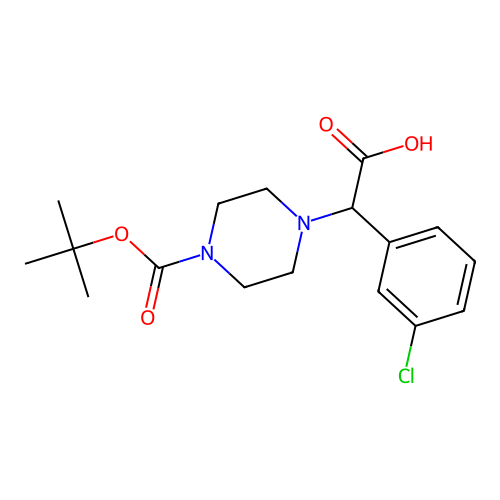 2-(4-Boc-piperazinyl)-2-(3-chlorophenyl)acetic acid structure