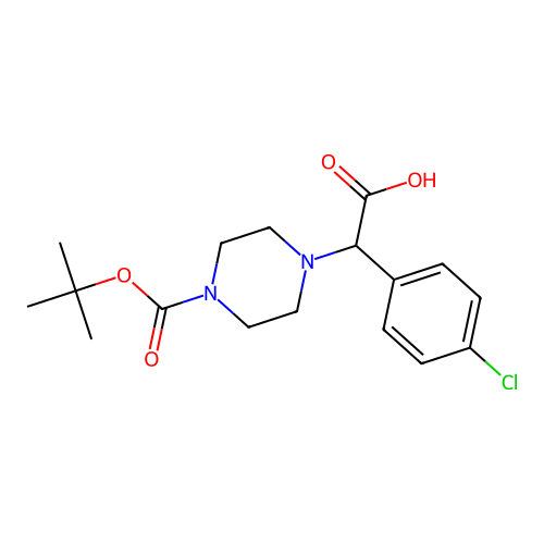 2-(4-Boc-piperazinyl)-2-(4-chloro-phenyl)acetic acid structure