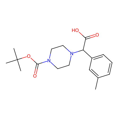 2-(4-(tert-Butoxycarbonyl)piperazin-1-yl)-2-(m-tolyl)acetic acid structure