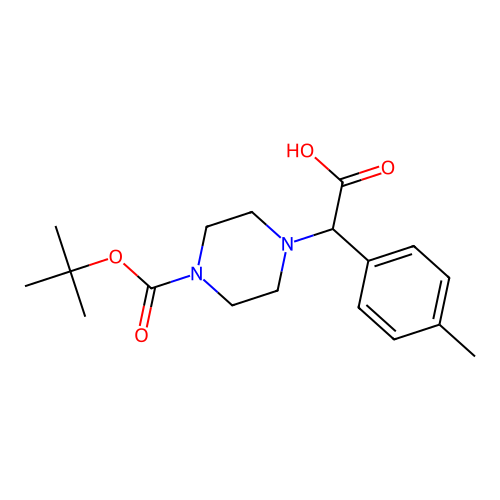 2-(4-Boc-piperazinyl)-2-(4-methylphenyl)acetic acid structure
