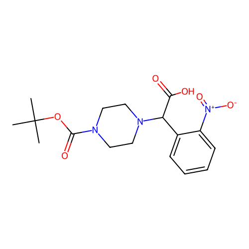 2-(4-Boc-piperazinyl)-2-(2-nitrophenyl)acetic acid structure