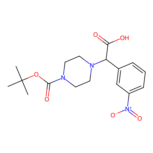 2-(4-Boc-piperazinyl)-2-(3-nitrophenyl)acetic acid structure