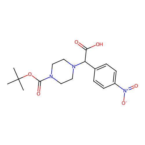 2-(4-Boc-piperazinyl)-2-(4-nitrophenyl)acetic acid structure