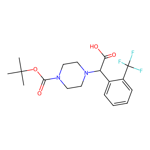 2-(4-Boc-piperazino)-2-[2-(trifluoromethyl)phenyl]acetic acid structure
