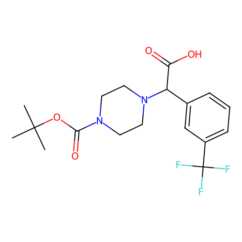 2-(4-Boc-piperazinyl)-2-(3-trifluoromethyl-phenyl)acetic acid structure