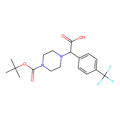 2-(4-Boc-piperazinyl)-2-(4-trifluoromethylphenyl)acetic acid structure