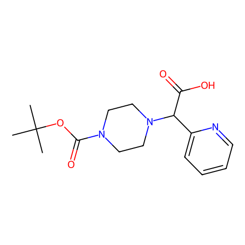 [4-(tert-Butoxycarbonyl)piperazin-1-yl](pyridin-2-yl)acetic acid structure