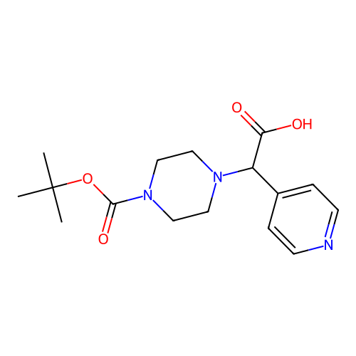 1-Boc-4-(carboxy-pyridin-4-yl-methyl)-piperazine structure