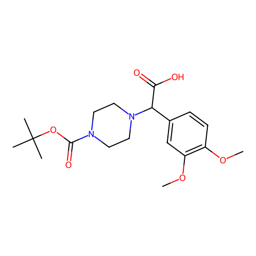 2-(4-Boc-piperazinyl)-2-(3,4-dimethoxy-phenyl)acetic acid structure