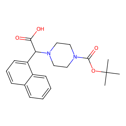 2-(4-Boc-piperazinyl)-2-(1-naphthalenyl)acetic acid structure