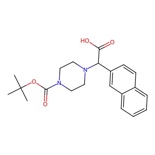 2-(4-Boc-piperazinyl)-2-(2-naphthalenyl)acetic acid structure