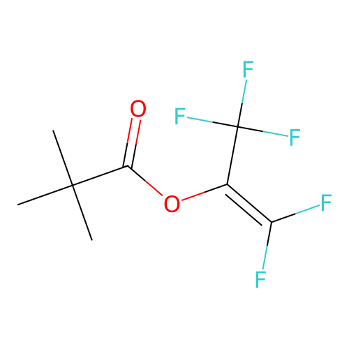 Pentafluoroprop-1-en-2-yl 2,2-dimethylpropanoate structure