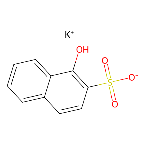 2-Naphthalenesulfonic acid, 1-hydroxy-, potassium salt (1:1) structure