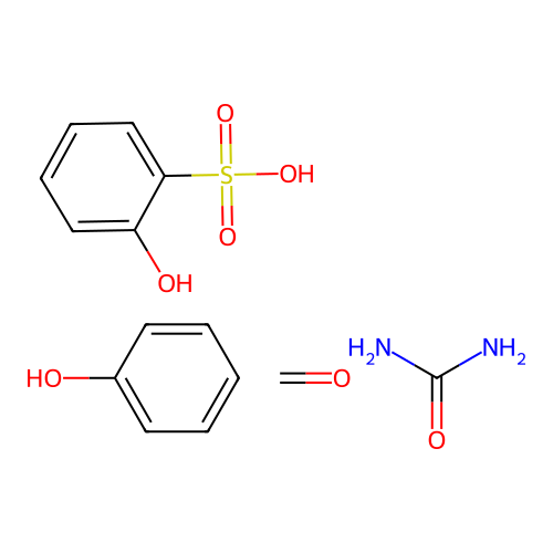 Formaldehyde;2-hydroxybenzenesulfonic acid;phenol;urea structure