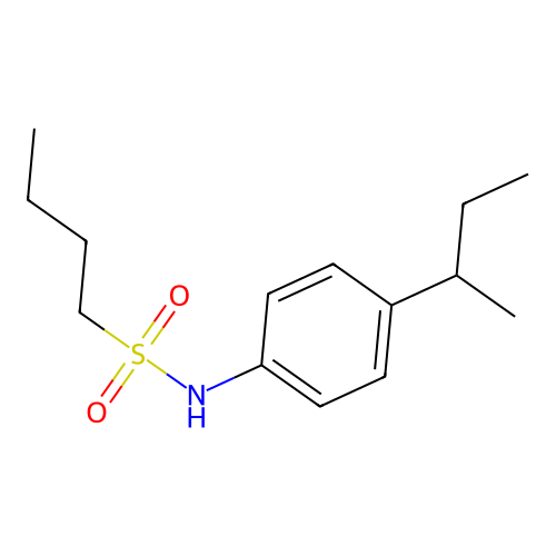 N-[4-(butan-2-yl)phenyl]butane-1-sulfonamide structure