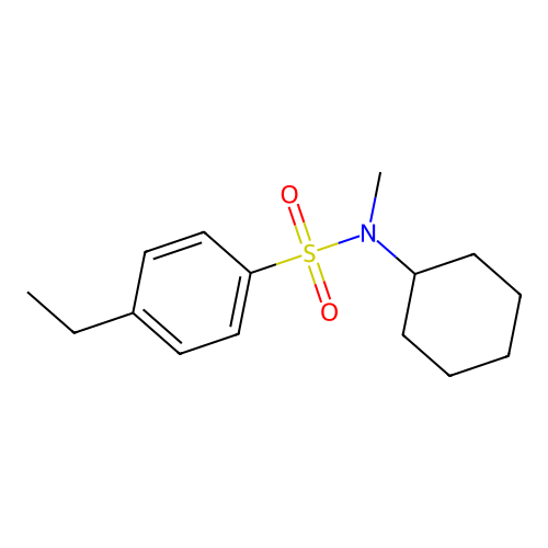 N-cyclohexyl-4-ethyl-N-methylbenzenesulfonamide structure