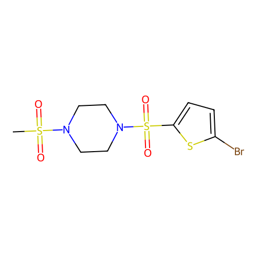 1-(5-Bromothiophen-2-yl)sulfonyl-4-methylsulfonylpiperazine structure