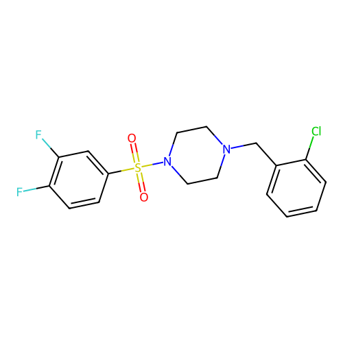 1-(2-Chlorobenzyl)-4-[(3,4-difluorophenyl)sulfonyl]piperazine structure