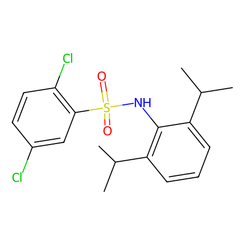 2,5-dichloro-N-(2,6-diisopropylphenyl)benzenesulfonamide structure