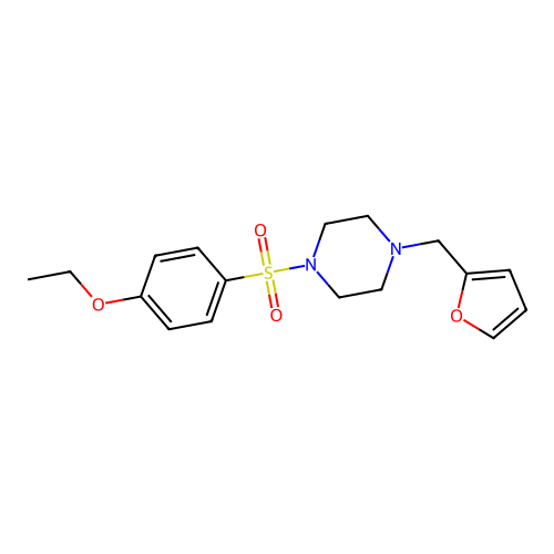 1-[(4-Ethoxyphenyl)sulfonyl]-4-(2-furylmethyl)piperazine structure