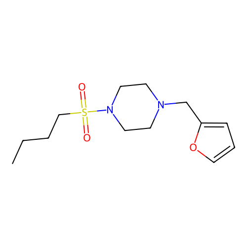 1-(Butylsulfonyl)-4-(2-furylmethyl)piperazine structure