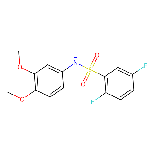N-(3,4-dimethoxyphenyl)-2,5-difluorobenzenesulfonamide structure