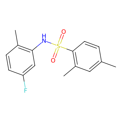 N-(5-fluoro-2-methylphenyl)-2,4-dimethylbenzenesulfonamide structure