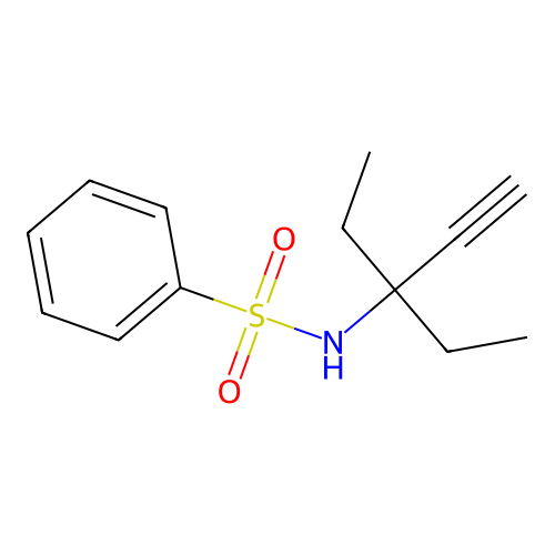 N-(3-ethylpent-1-yn-3-yl)benzenesulfonamide structure