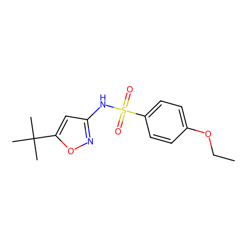 N-(5-tert-butyl-1,2-oxazol-3-yl)-4-ethoxybenzenesulfonamide structure