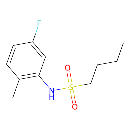 N-(5-fluoro-2-methylphenyl)butane-1-sulfonamide structure