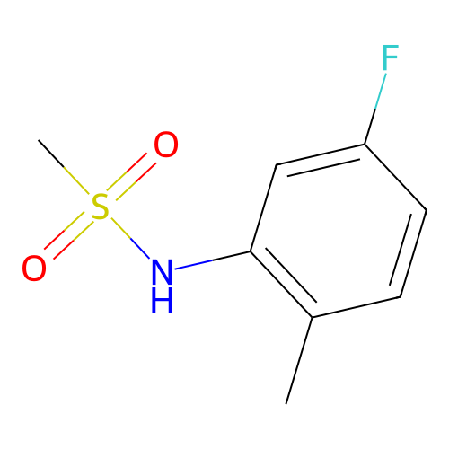N-(5-fluoro-2-methylphenyl)methanesulfonamide structure