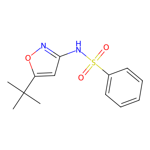 N-(5-tert-butyl-1,2-oxazol-3-yl)benzenesulfonamide structure