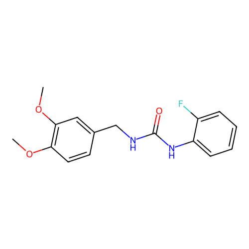 1-[(3,4-Dimethoxyphenyl)methyl]-3-(2-fluorophenyl)urea structure