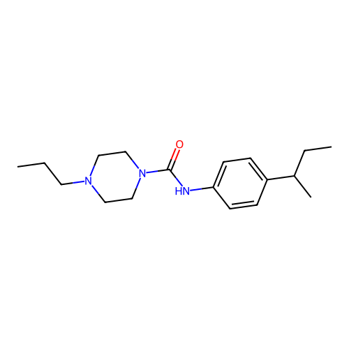N-(4-butan-2-ylphenyl)-4-propylpiperazine-1-carboxamide structure