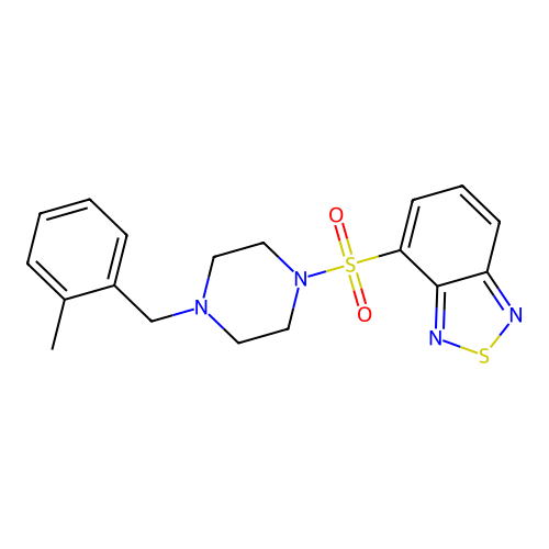 4-[4-[(2-Methylphenyl)methyl]piperazin-1-yl]sulfonyl-2,1,3-benzothiadiazole structure