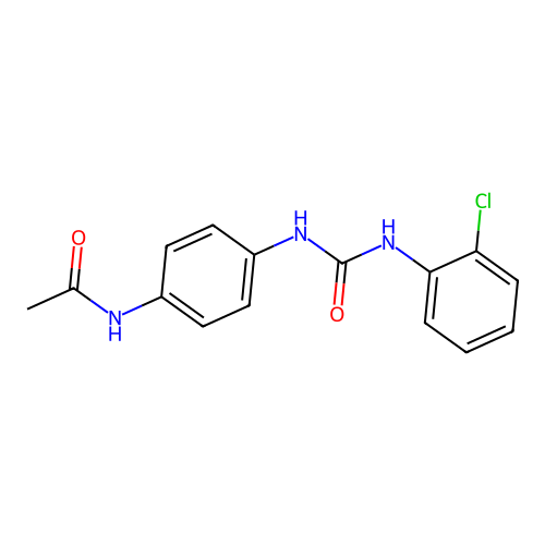 N-[4-[(2-chlorophenyl)carbamoylamino]phenyl]acetamide structure