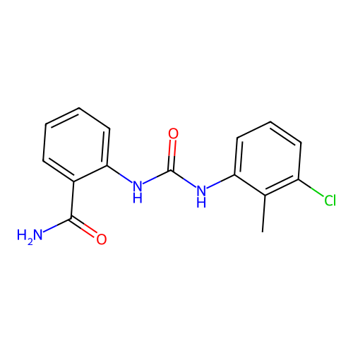 2-[(3-Chloro-2-methylphenyl)carbamoylamino]benzamide structure