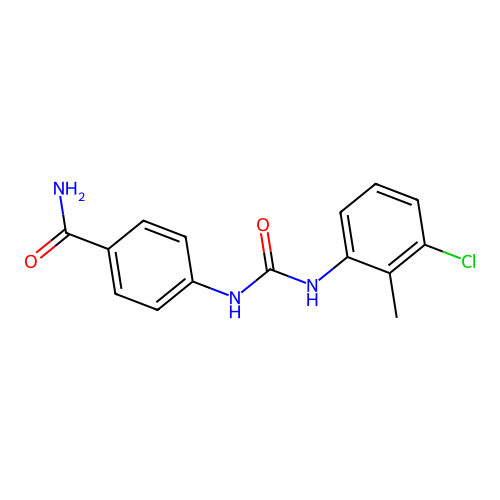 4-[(3-Chloro-2-methylphenyl)carbamoylamino]benzamide structure