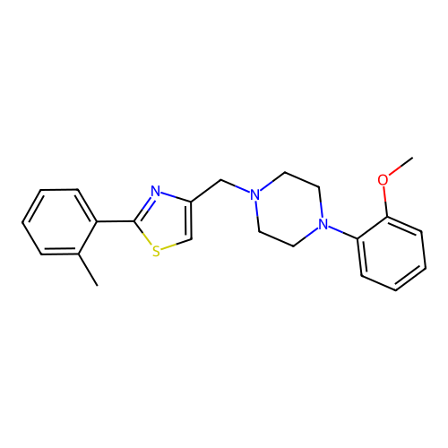 4-[[4-(2-Methoxyphenyl)piperazin-1-yl]methyl]-2-(2-methylphenyl)-1,3-thiazole structure