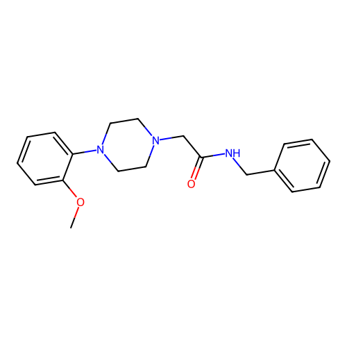 N-benzyl-2-[4-(2-methoxyphenyl)piperazin-1-yl]acetamide structure