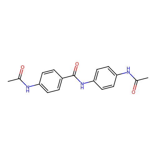 Benzamide, 4-(acetylamino)-N-[4-(acetylamino)phenyl]- structure