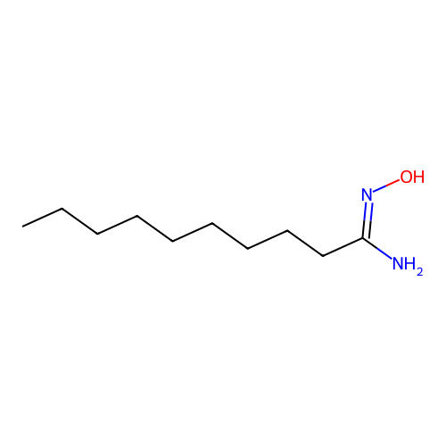 N'-hydroxydecanimidamide structure