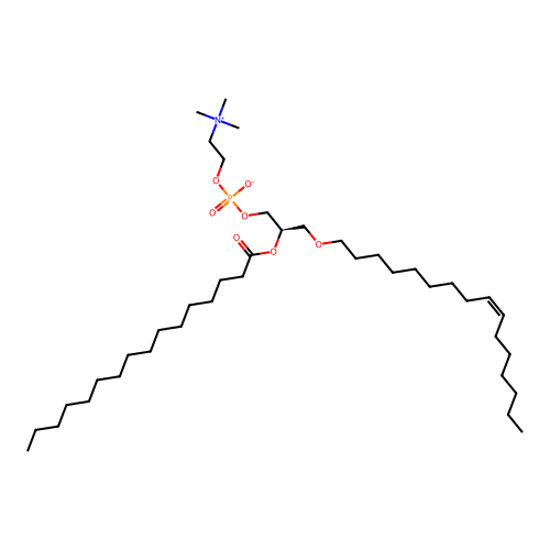 3,5,9-Trioxa-4-phosphapentacos-18-en-1-aminium, 4-hydroxy-N,N,N-trimethyl-7-((1-oxohexadecyl)oxy)-, inner salt, 4-oxide, (R-(Z))- structure