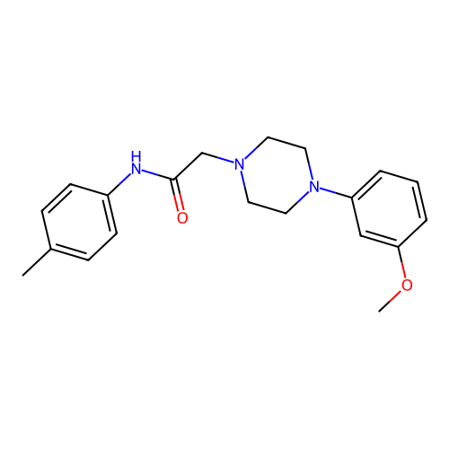 2-[4-(3-methoxyphenyl)piperazin-1-yl]-N-(4-methylphenyl)acetamide structure