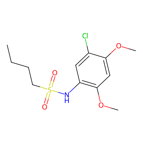 N-(5-chloro-2,4-dimethoxyphenyl)butane-1-sulfonamide structure
